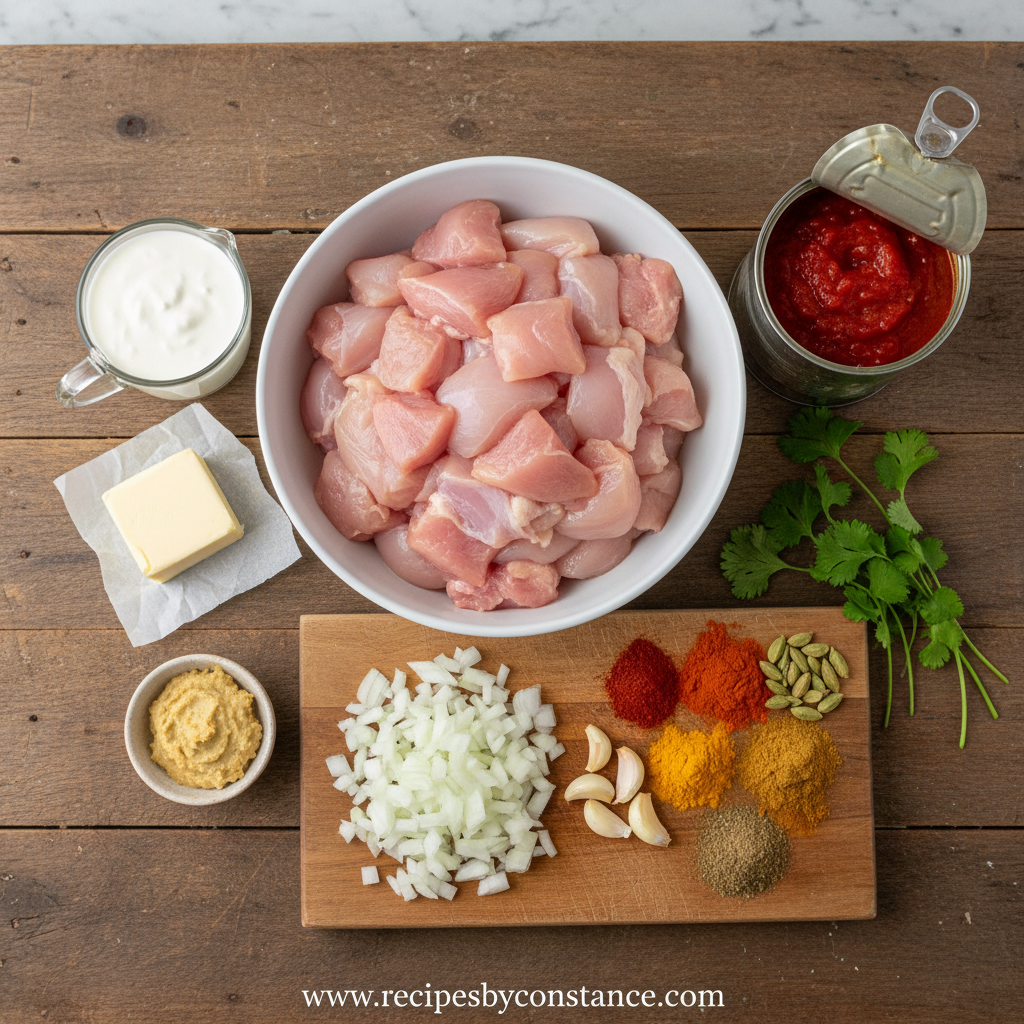 Ingredients for Texas Roadhouse copycat chicken skillet