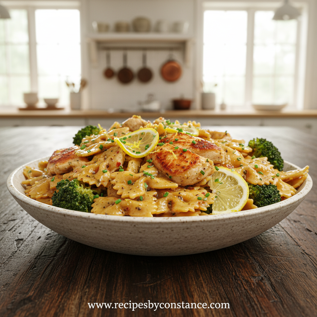 cowboy-butter-lemon-bowtie-chicken-pasta-with-broccoli-for-dinner_feature