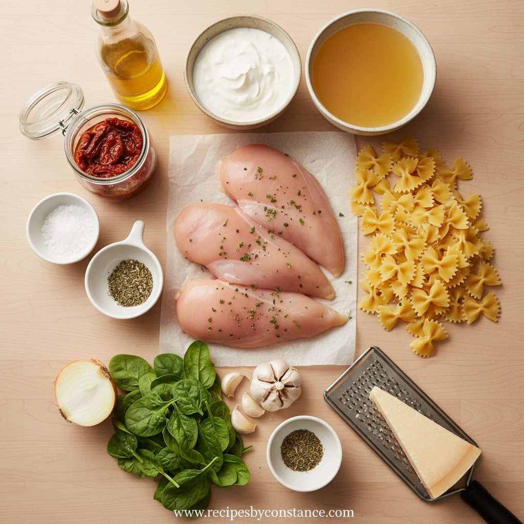 Ingredients for Creamy Marry Me Chicken Pasta