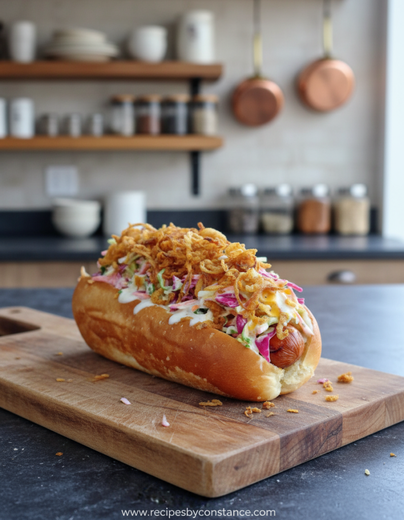 fearless-firecracker-hot-dogs-spicy-slaw-crispy-onions-in-3-steps---gourmetgusto_feature
