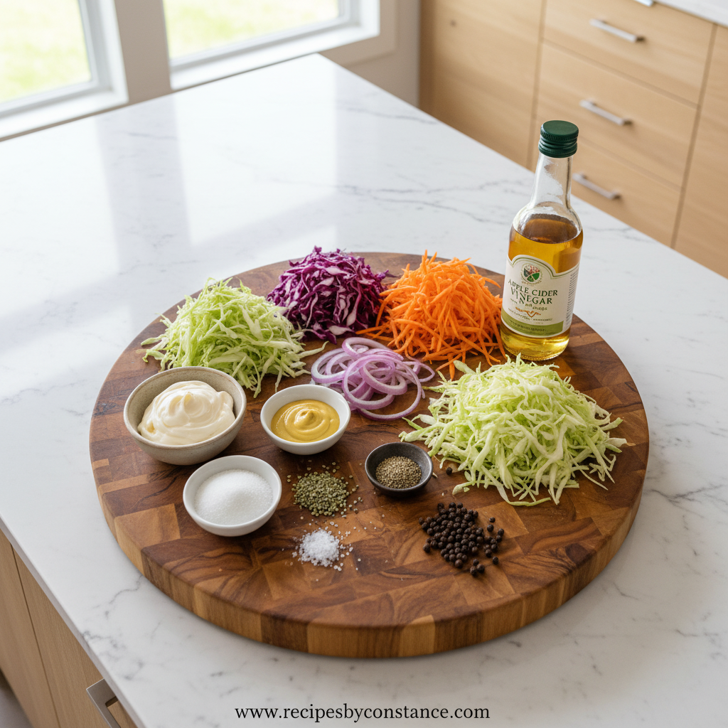Ingredients for Gordon Ramsay coleslaw recipe
