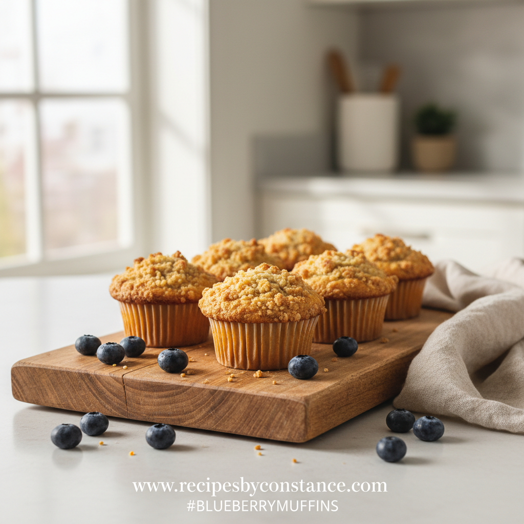 Irresistibly Fluffy Blueberry Muffins with Crumble Topping 1 Blueberry muffins with crumble top