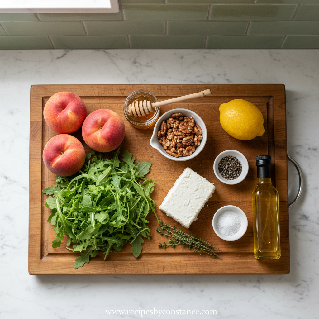 Ingredients for Grilled Peach Salad