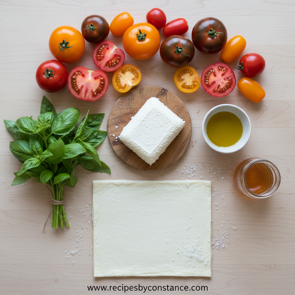 Ingredients for Heirloom Tomato Ricotta Tart