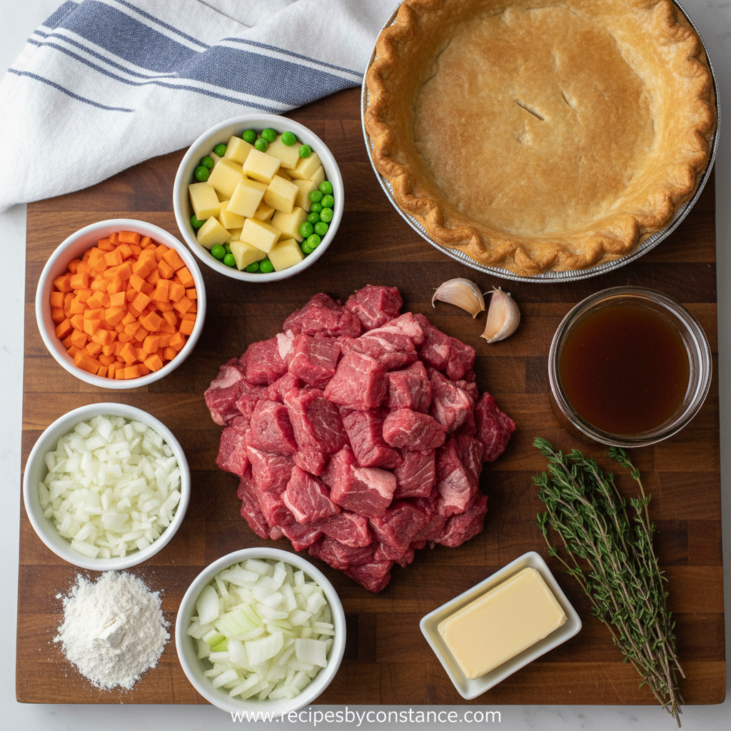 Ingredients for Beef Pot Pie