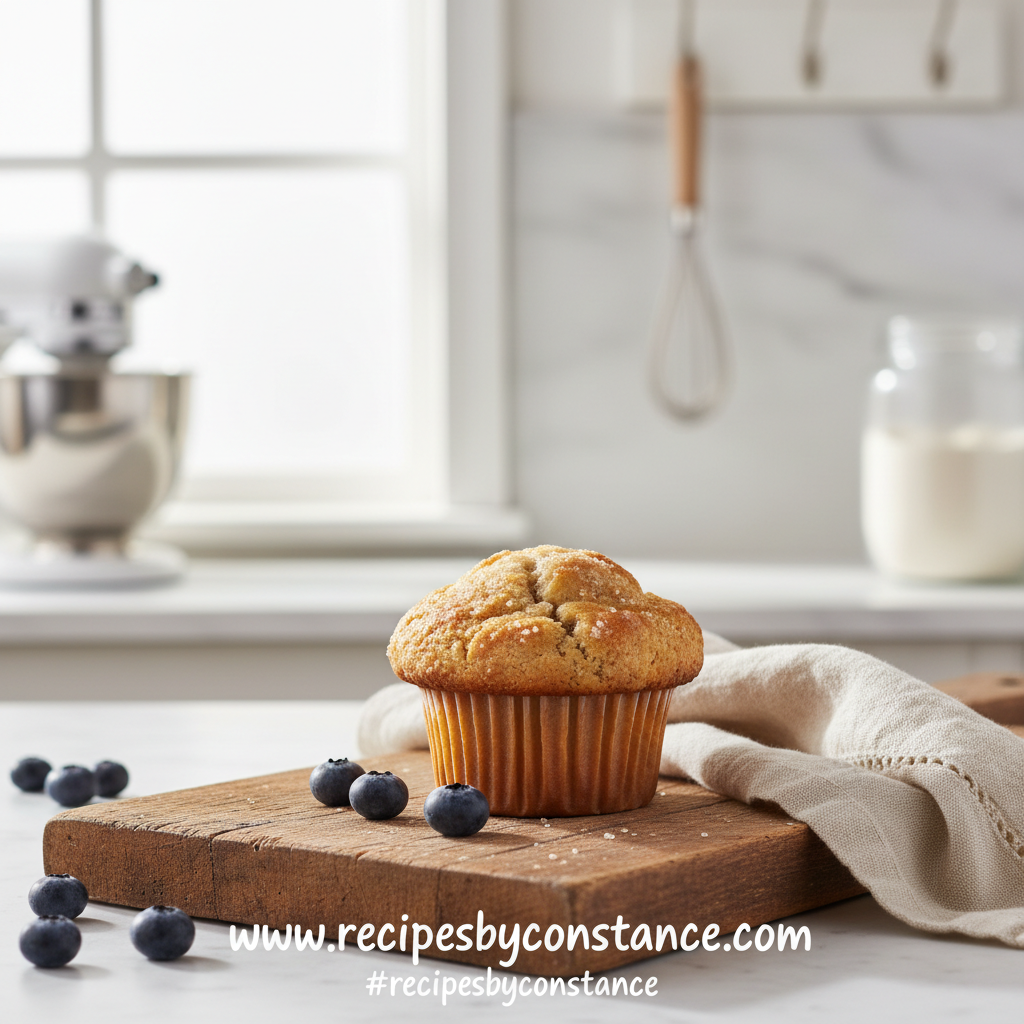 Perfect fluffy blueberry muffins