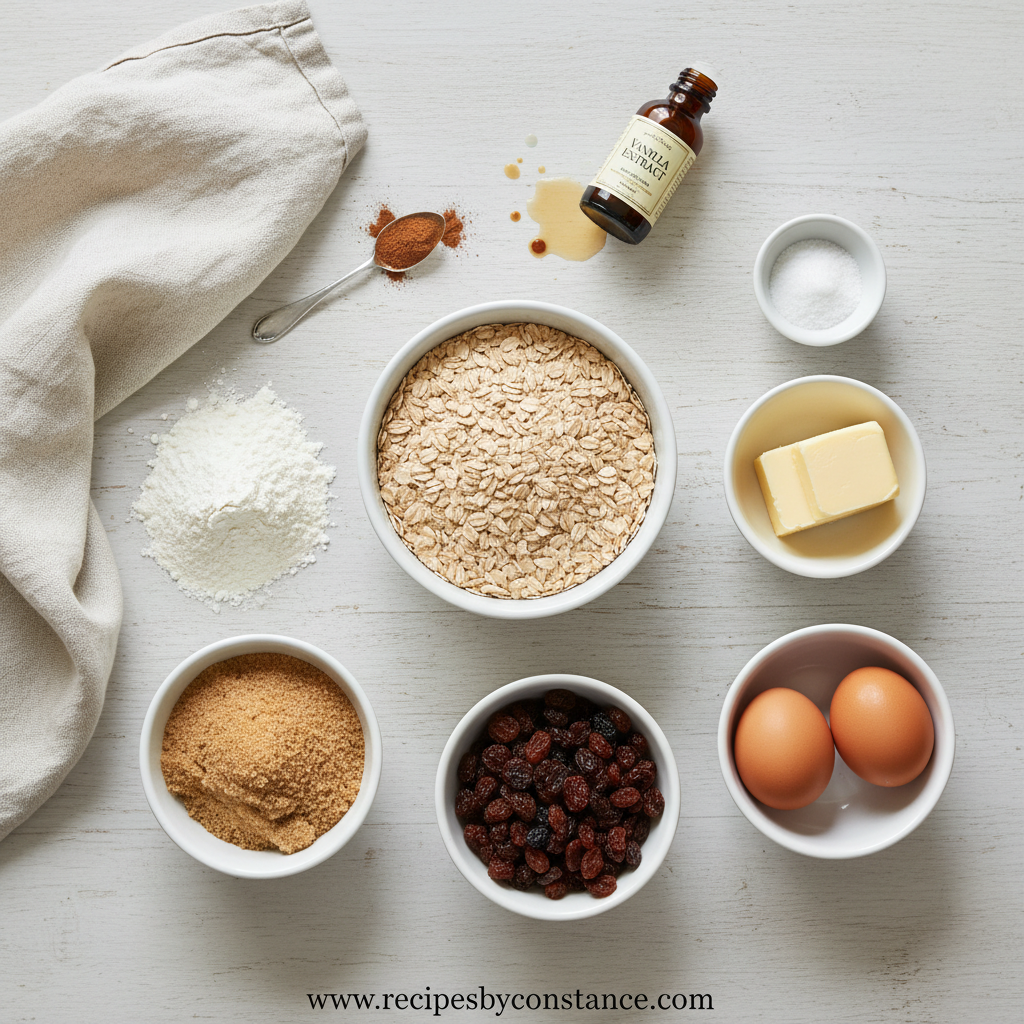 Oatmeal Cookie Ingredients