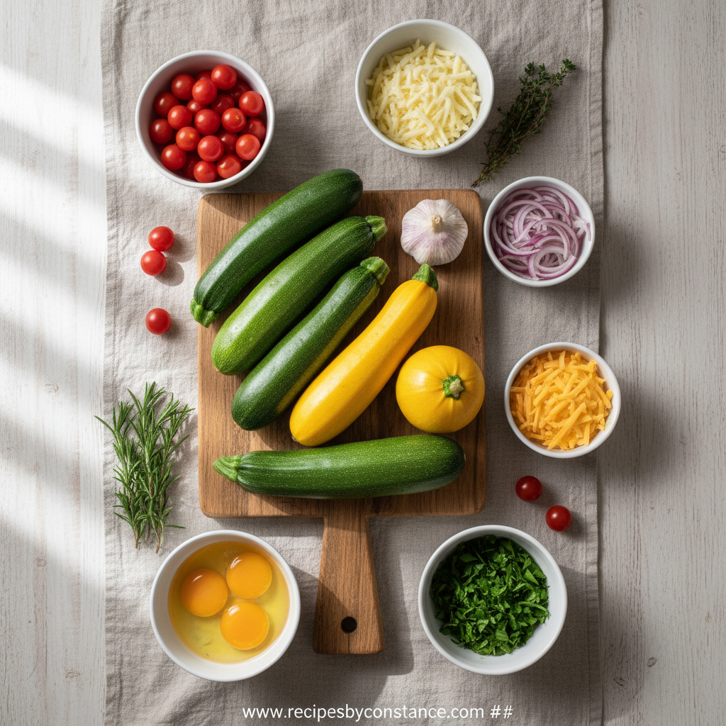 Ingredients for Garden Zucchini Casserole