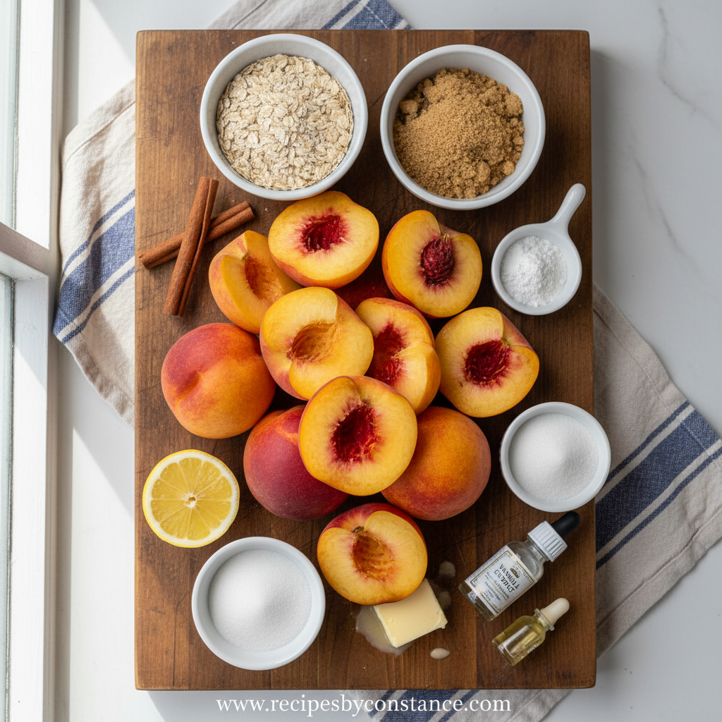 Ingredients for Peach Cobbler